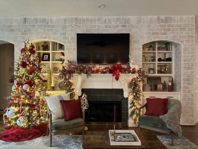 Jeff Ketterhagen's business includes setting up holiday decorations. One gig: He flies to Texas and sets up these displays at the home of former NFL star Terry Bradshaw.