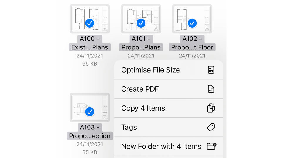 Zip files feature on iPhone