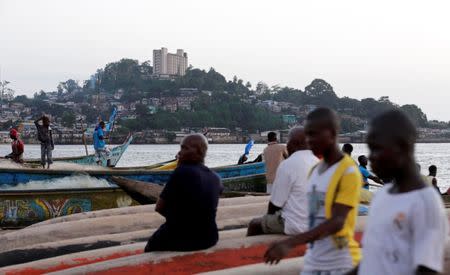 The abandoned Ducor Hotel is seen on a hill overlooking the beach in the township of West Point, in Monrovia, Liberia, October 18, 2017. REUTERS/Thierry Gouegnon