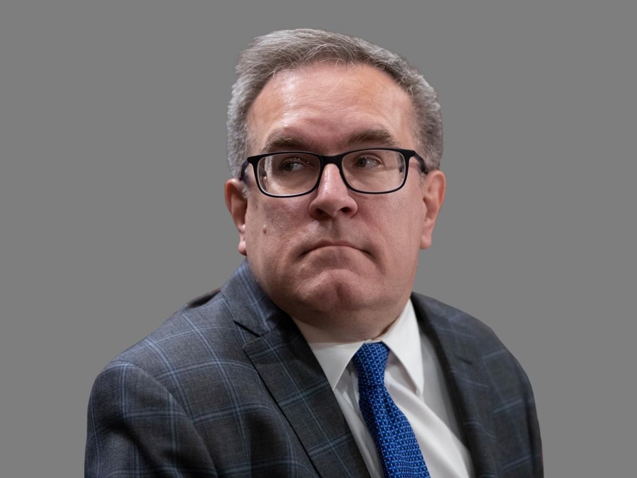 Andrew Wheeler, the acting administrator of the Environmental Protection Agency, worked until last year as a lobbyist for the influential coal baron Bob Murray.  (ASSOCIATED PRESS)