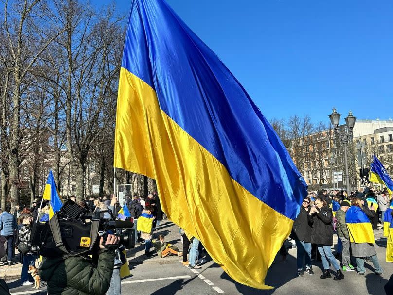 Demonstration in Berlin on the second anniversary on the full-scale Russian invasion.