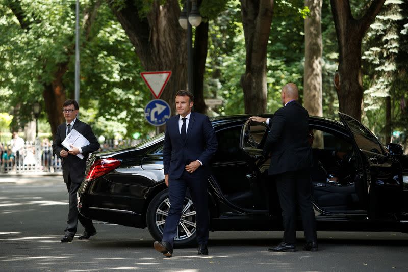 French President Emmanuel Macron visits Moldova