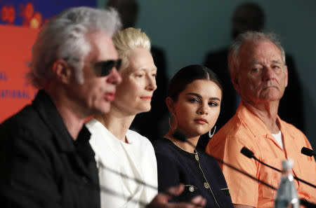 72nd Cannes Film Festival - News conference for the film "The Dead Don't Die" in competition - Cannes, France, May 15, 2019. Director Jim Jarmusch and cast members Tilda Swinton, Selena Gomez and Bill Murray attend the news conference. REUTERS/Eric Gaillard