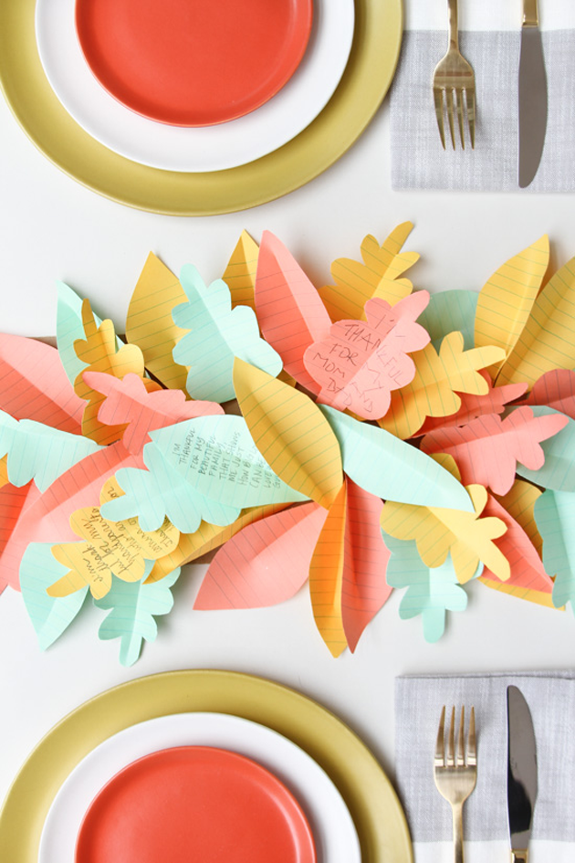 14) Paper Leaf Table Runner