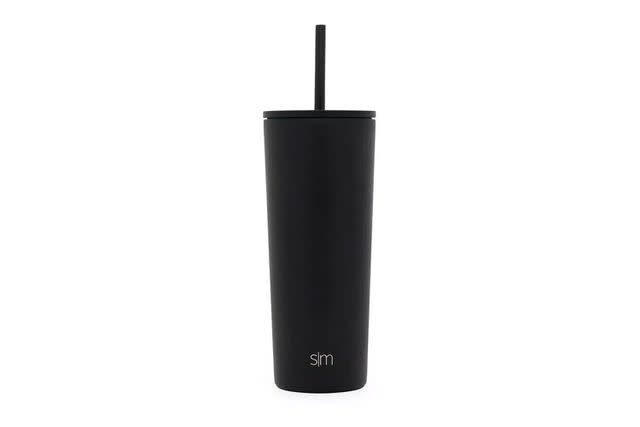 Simple Modern 24oz Insulated Stainless Steel Classic Tumbler With Straw  Black : Target