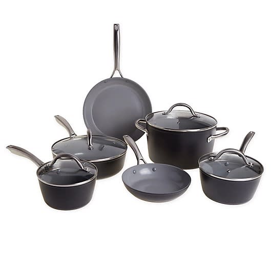 Our Table Forged Aluminum Ceramic Nonstick 10-Piece Cookware Set