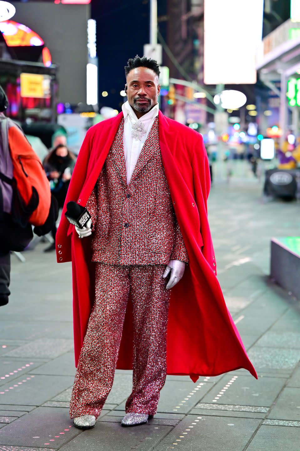 6) Billy Porter Wears Red Suit For Dick Clark's New Year's Rockin' Eve