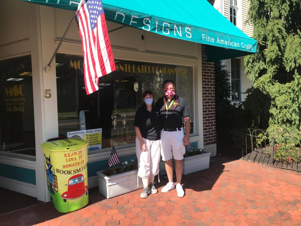 Carol Ann Murray, left, and Mark Morgan, right, the wife and husband team behind The Moorestown Theater Company.