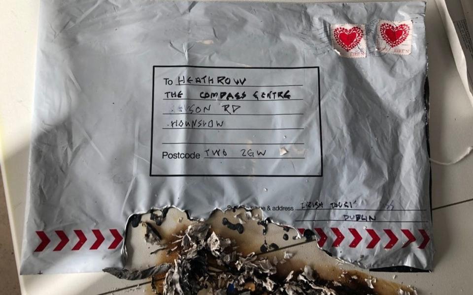 The letter bomb sent to Heathrow - Getty Images Europe