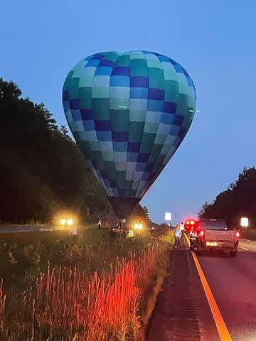 <p>Hartford firefighter Mitch White</p> A hot air balloon landed in the Interstate 91 median in Vermont