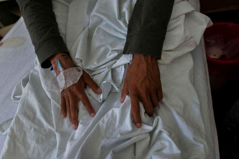 Arturo Maldonado, 25, who is from Peru, is treated for tuberculosis at the Muniz public hospital in Buenos Aires, Argentina Jan. 11, 2019. (Photo: Magali Druscovich/Reuters)