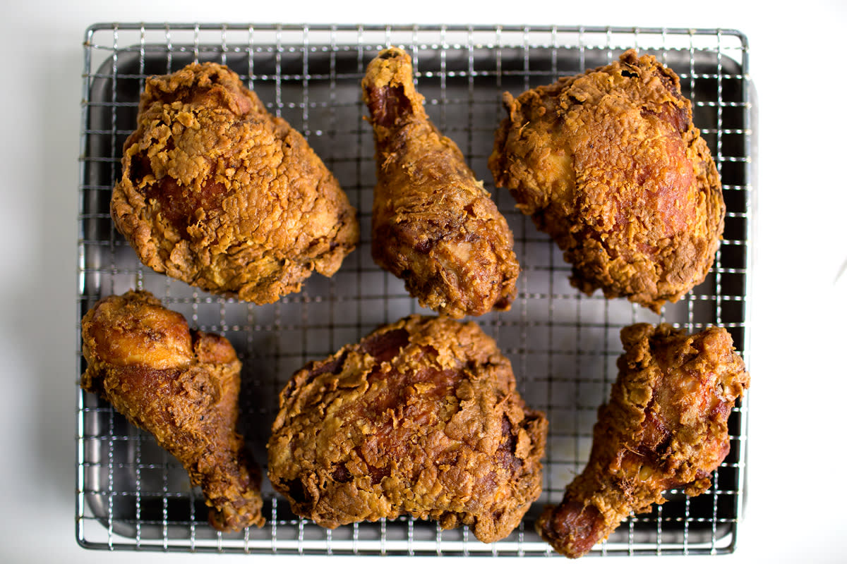 <p>Lady and Pups</p><p>Mamak food is a fusion of Indian and Malay cuisines. This dish incorporates ginger, dried shrimp paste, lemongrass, fish sauce and coconut milk to create this exotic fried chicken recipe that’s unlike anything you’ve ever tried. </p><p><strong>Get the recipe: <a href="http://ladyandpups.com/2014/12/28/malaysian-mamak-fried-chicken/" rel="nofollow noopener" target="_blank" data-ylk="slk:Malaysian Mamak Fried Chicken;elm:context_link;itc:0;sec:content-canvas" class="link rapid-noclick-resp">Malaysian Mamak Fried Chicken</a></strong></p>