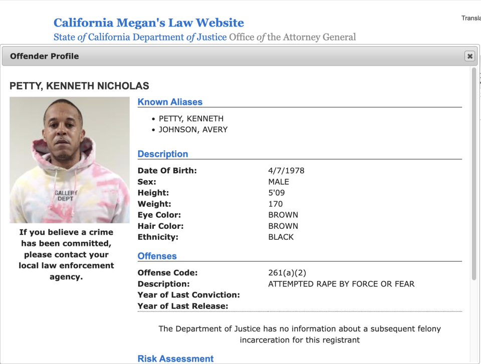 Kenneth Petty, Nicki Minaj's Husband Poses For New Photo On Megan’s Law Website For Sex Crimes