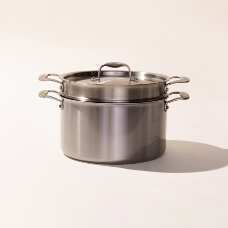 Stainless Clad Stock Pot with Pasta Insert