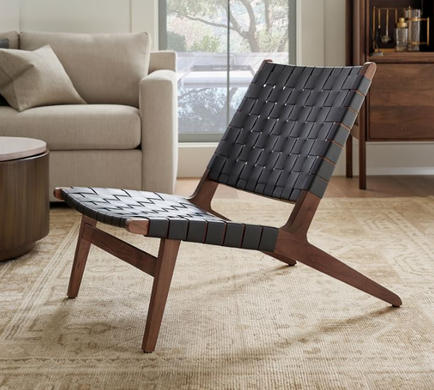 Fenton Woven Leather Accent Chair