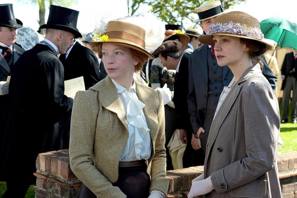 Fatal protest: Natalie Press plays Emily Wilding Davison alongside Carey Mulligan in Suffragette