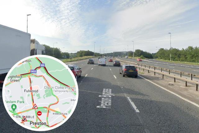 Lanes closed and 45 minute delays expected after vehicle fire on M6