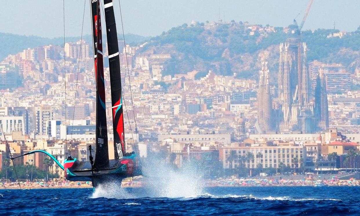 <span>This staging of the America’s Cup is due to run until 20 October.</span><span>Photograph: Siu Wu/EPA</span>