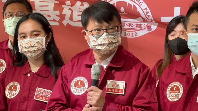 陳柏惟退黨職風波，台灣基進黨陳奕齊表示，彼此心在一起毋庸置疑。（柯宗緯攝）