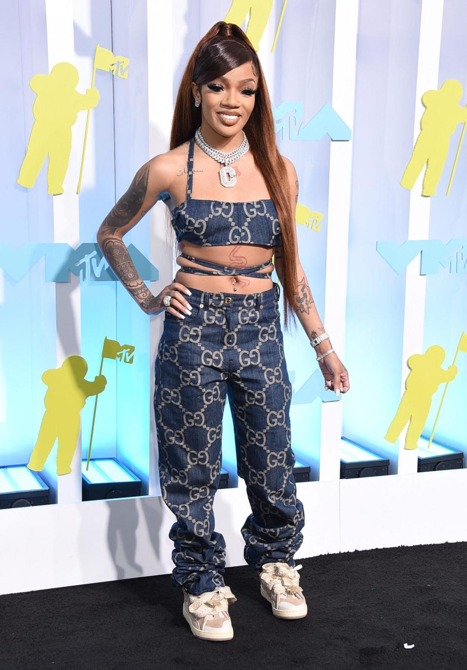 Glorilla at the 2022 MTV VMAs - Arrivals