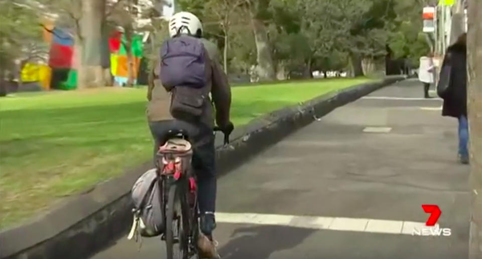 Melbourne cyclists are mounting a new bid to be allowed to ride on footpaths. Source: 7News