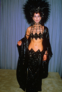 <p>For the 1986 Oscars, Cher made sure all eyes were on her. <i>[Photo: Rex]</i></p>