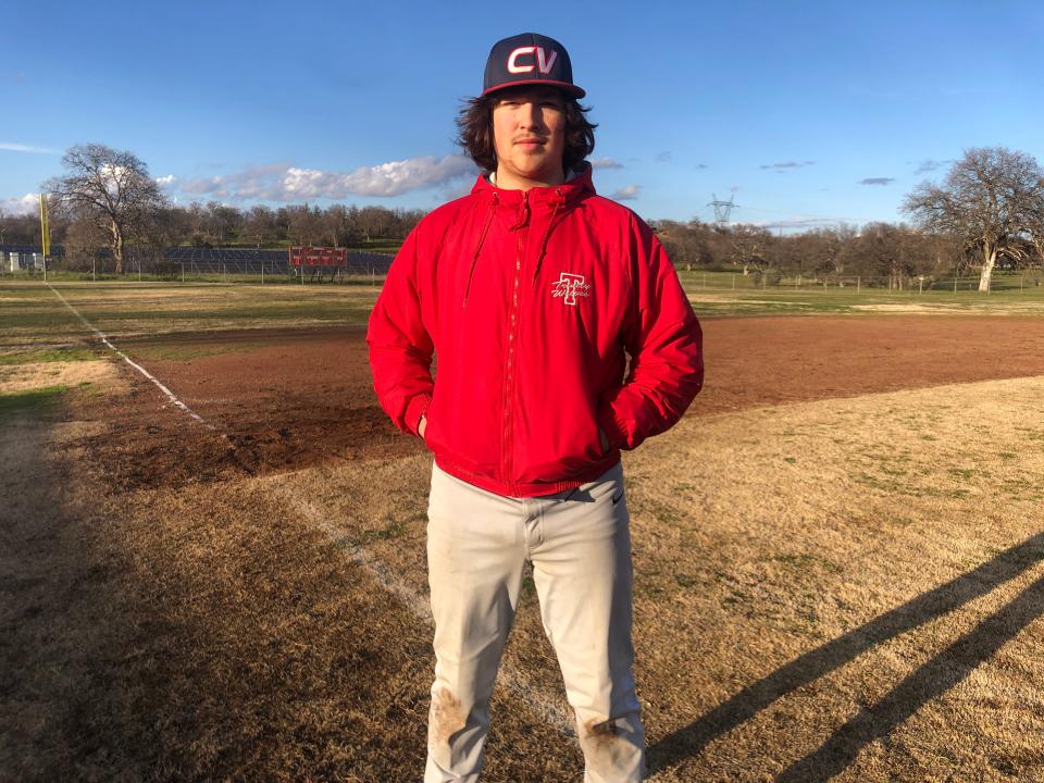 Central Valley senior pitcher Gabe Storms uses contact to his advantage. He induces ground balls and can command his throws on the inside and outside part of the plate.