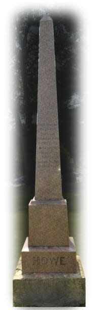 The Howe Obelisk in the Old Kewanee Cemetery.