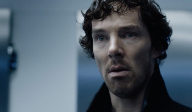 Sherlock looks a bit worse for wear - Credit: BBC