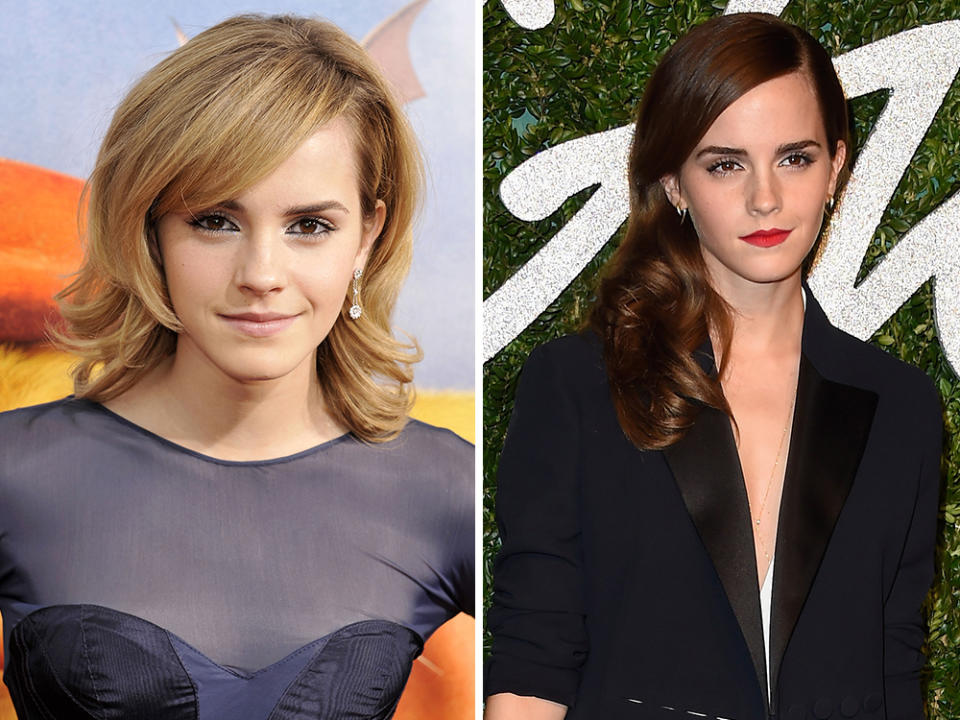 Emma Watson wechselt hingegen vergleichsweise häufig die Haarfarbe. Dabei scheinen sämtliche Blond- und Brauntöne erlaubt, die die Farbpalette hergibt. Ein Glück für die Schauspielerin: Ihr steht einfach jede Haarfarbe blendend. (Bild-Copyright: Pascal le Segretain/Getty Images/Pascal le Segretain/Getty Images)