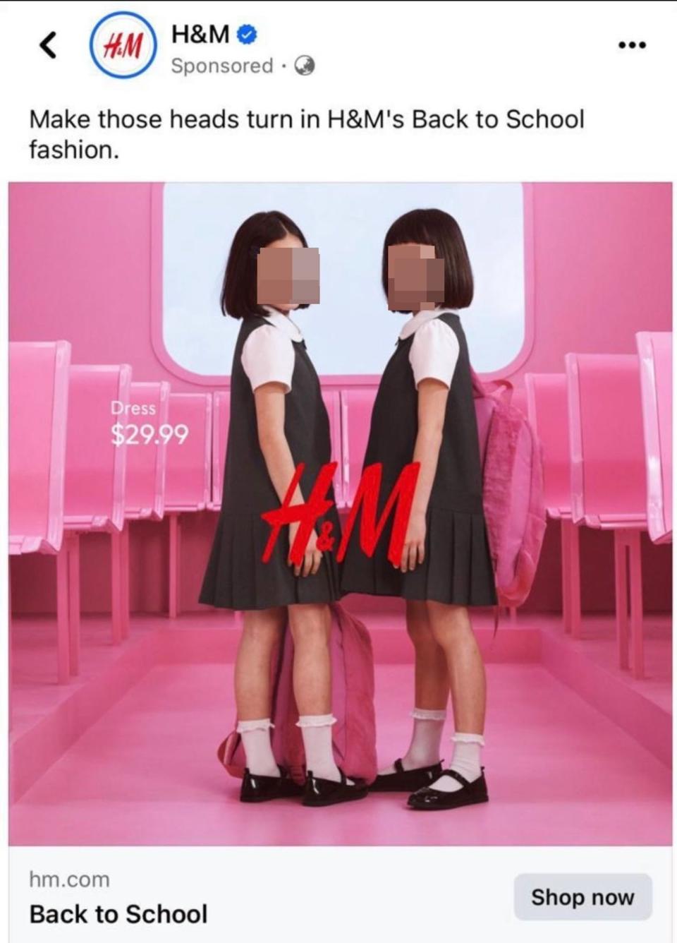 H&M在澳洲的廣告引起爭議。（翻攝自網路）