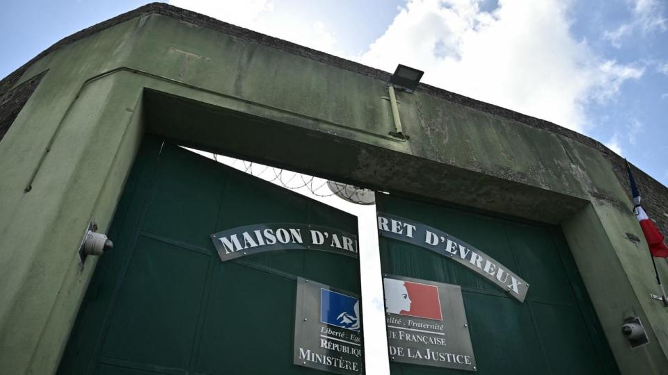 PHOTO: This photograph taken on May 15, 2024 shows the main gate of the Evreux prison. (Lou Benoist/AFP via Getty Images)