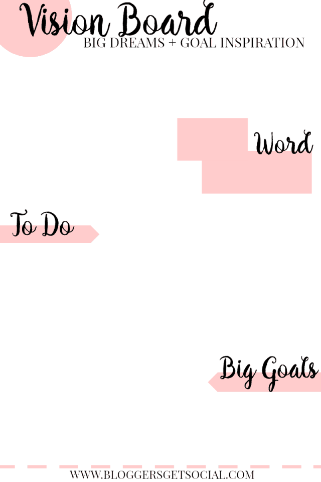 Free Printable Goal Setting Vision Board Template - Carrie Elle