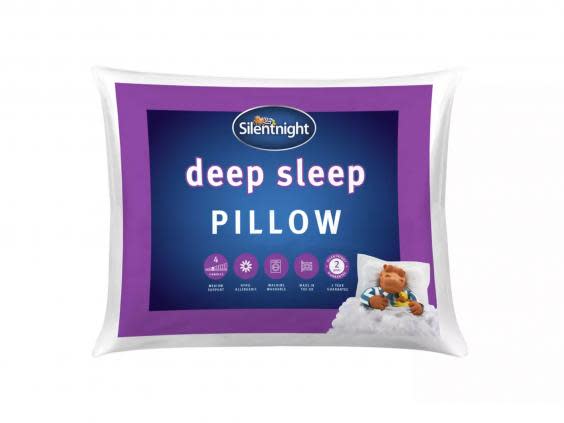 Rest your head on a comfortable pillow to make up for all those late nights (Argos)