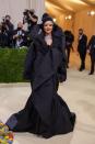<p><a class="link " href="https://www.popsugar.com/Rihanna" rel="nofollow noopener" target="_blank" data-ylk="slk:Rihanna">Rihanna</a> attended the 2021 Met Gala wearing a Balenciaga Couture dress with a Tyler Ellis bag and jewels by Thelma West and Bulgari.</p>