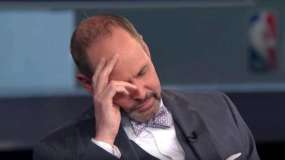 We are all Ernie Johnson right now. (NBA on TNT screen shot)