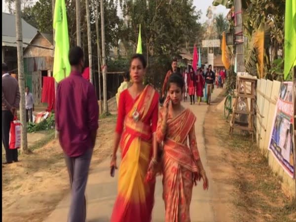 Visitors at Poush Parban Fair.