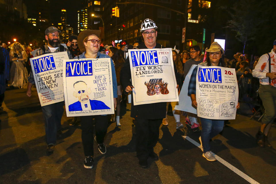 Political satire was on parade at Halloween in NYC