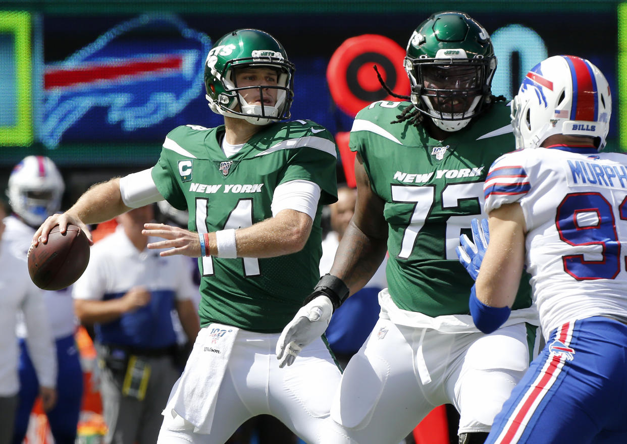 Jets quarterback Sam Darnold has a chance to return in Week 5. (Getty Images)