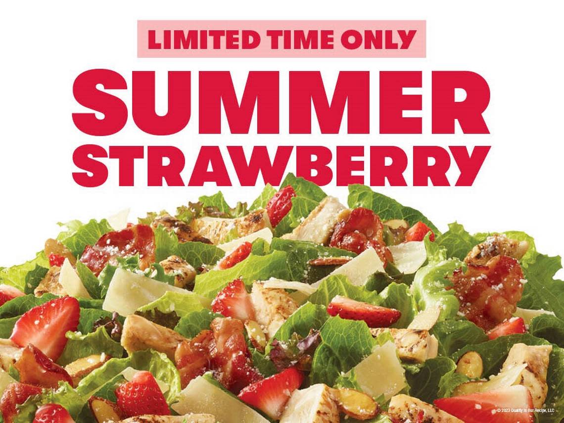 The Summer Strawberry salad will be available to order at participating Wendy’s nationwide, but only for a limited time, the restaurant said. Photo by Wendy's
