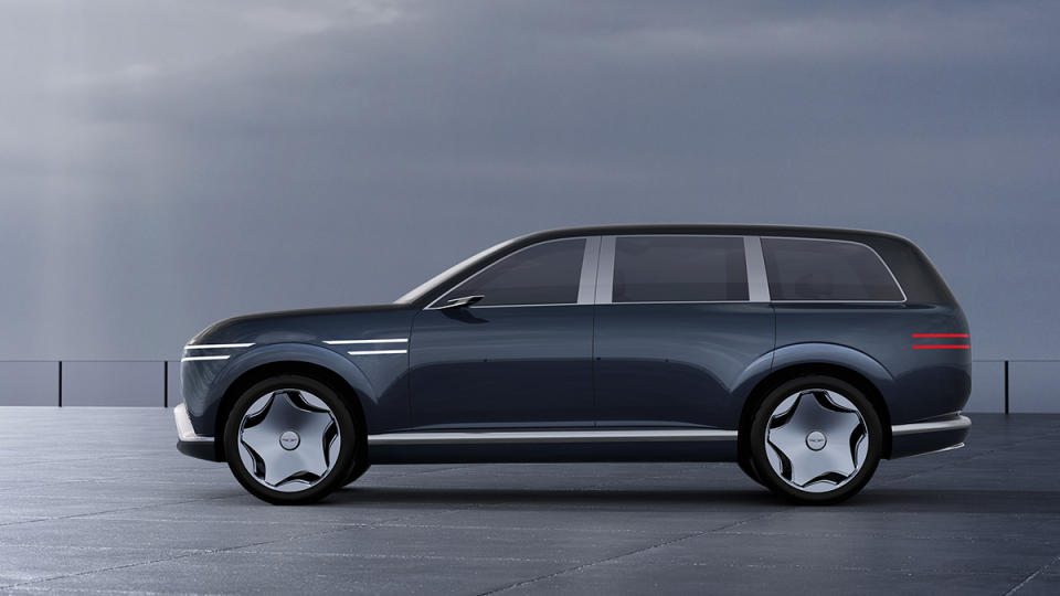 The Genesis Neolun concept SUV from the side