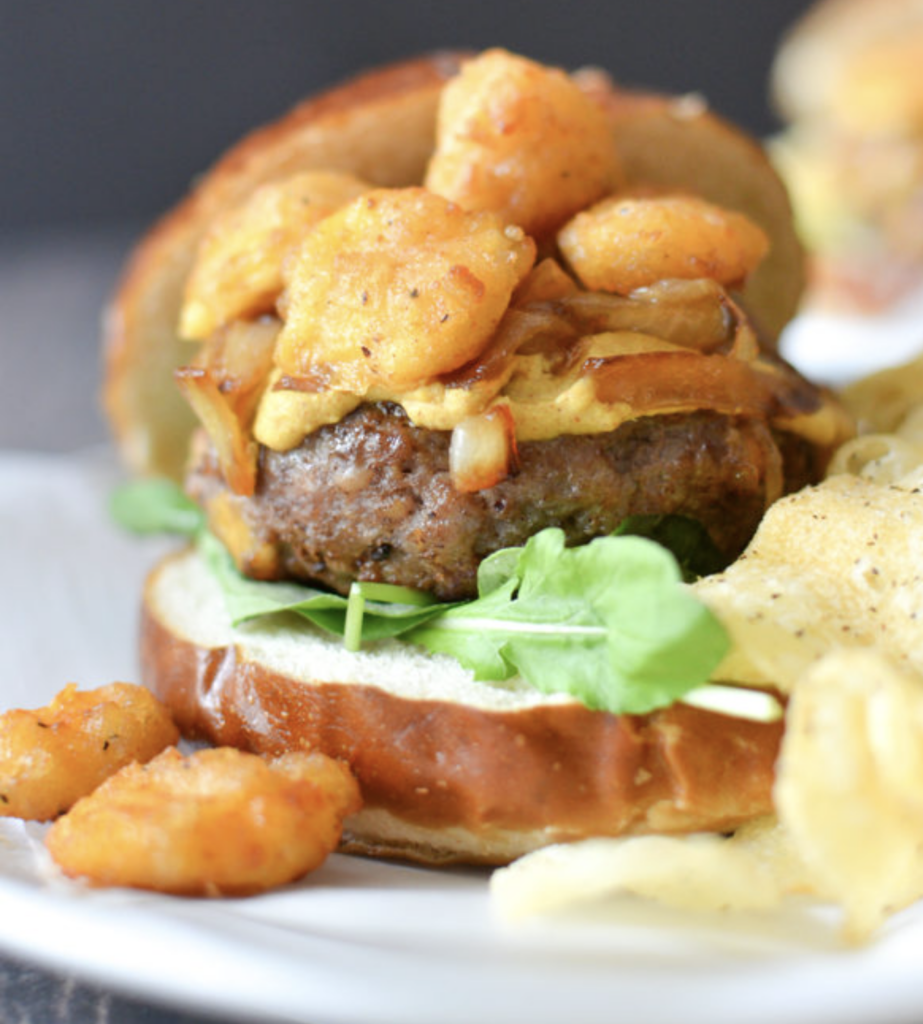 Boki's Cheese Curd Burger for the 2023 Downtown Sioux Falls Burger Battle.