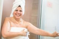 <p>Under and between the breasts should be cleansed, especially if you’re a larger person and if you have folds underneath that area. “Those areas that are warm and moist are more likely to grow yeast,” reminds Kellett. <em>(Photo: Getty) </em> </p>