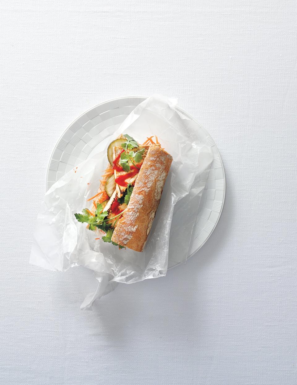 Tofu Banh Mi Sandwich with Pickles