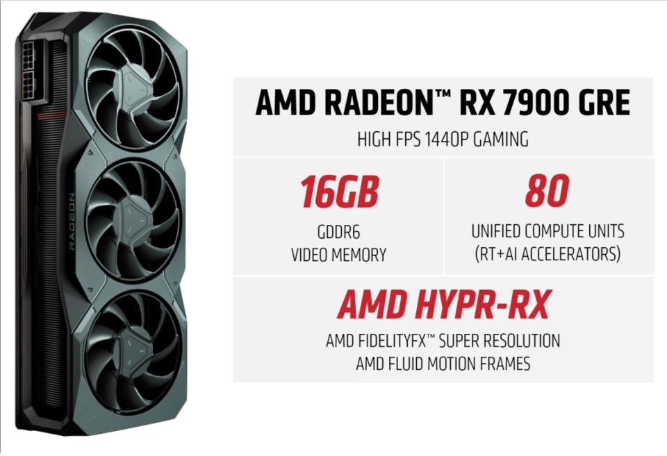 AMD宣布原本僅在中國市場銷售的Radeon RX 7900 GRE顯示卡於全球推出