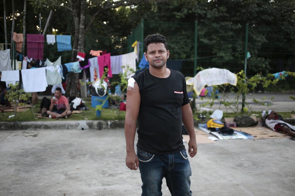 Cuban migrant Lenin Rivacoba stands at the border between Costa Rica and Nicaragua, Penas Blancas November 18, 2015. In the week Rivacoba has slept rough on Costa Rica's border with Nicaragua, he was briefly blinded by tear gas, lost hearing in one ear and is now almost out of money. But Rivacoba, whose first name was given in honor of Soviet revolutionary Vladimir Lenin, says he would rather perish than return to his family in Cuba because it would mean giving up on their dream of forging a new life in the United States. To match Feature CUBA-USA/MIGRANTS REUTERS/Oswaldo Rivas