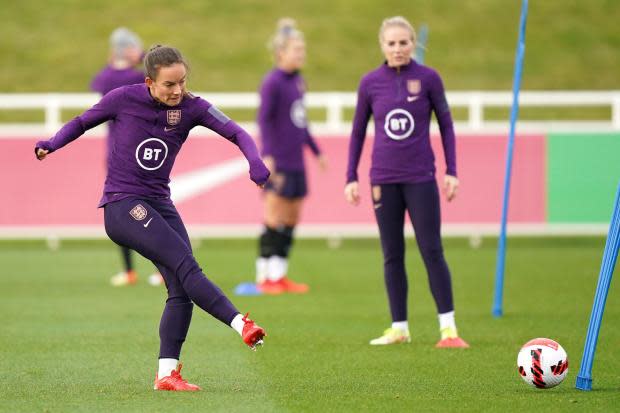 England's Lucy Staniforth during a training session at St George's Park, Burton upon Trent. Picture: Tim Goode/PA Wire