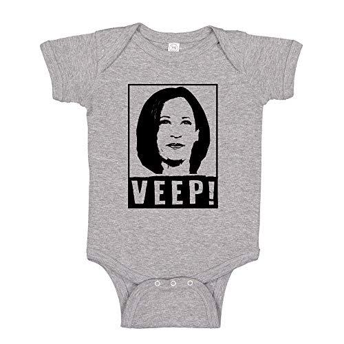 4) Veep! Kamala Harris Baby One Piece 12 mo Athletic Heather