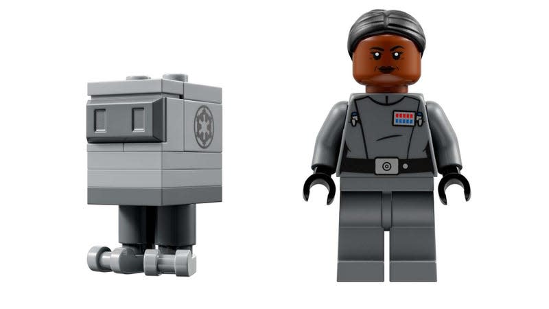 A photos shows the new Gonk droid and Rae Sloane Lego figures.