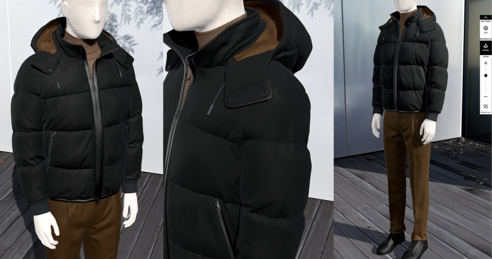 Zegna allows users to personalize items such as outerwear via its ZEGNA X 3D configurator.